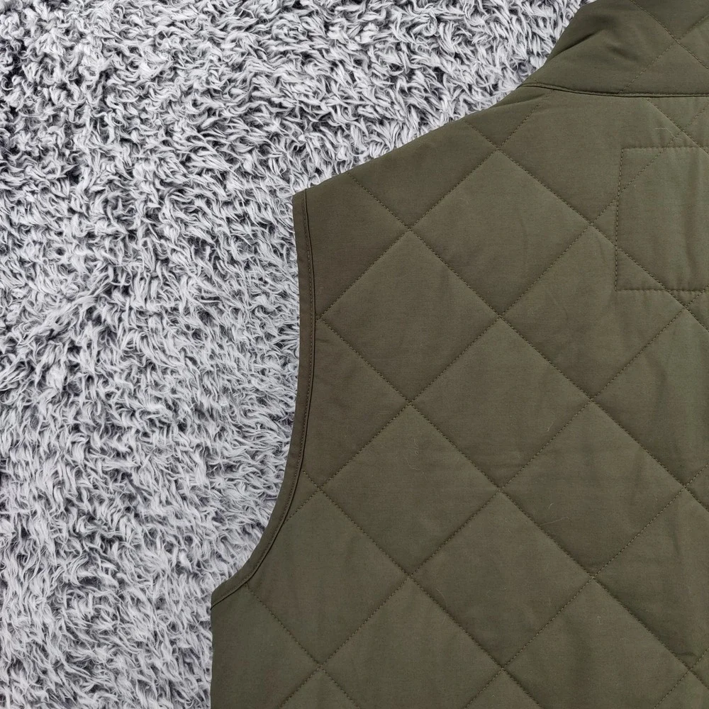 J.Crew Mens Heritage Gorpcore Sussex Quilted Primaloft Vest S Olive Green